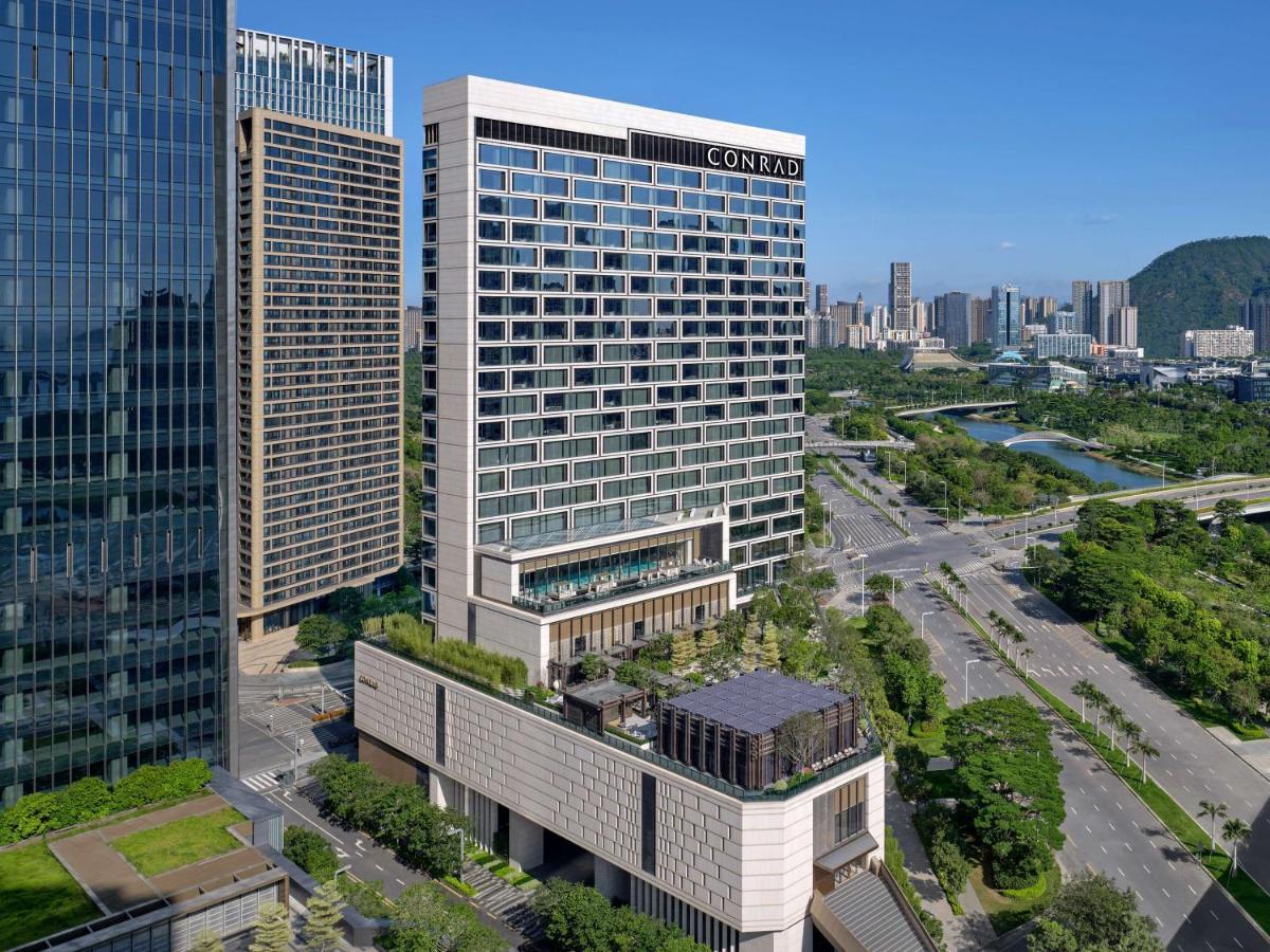 Conrad Shenzhen, The First Art Museum Hotel In Greater Bay Area With The Stunning Bay And Sunset View In The Hotel Terrace Esterno foto