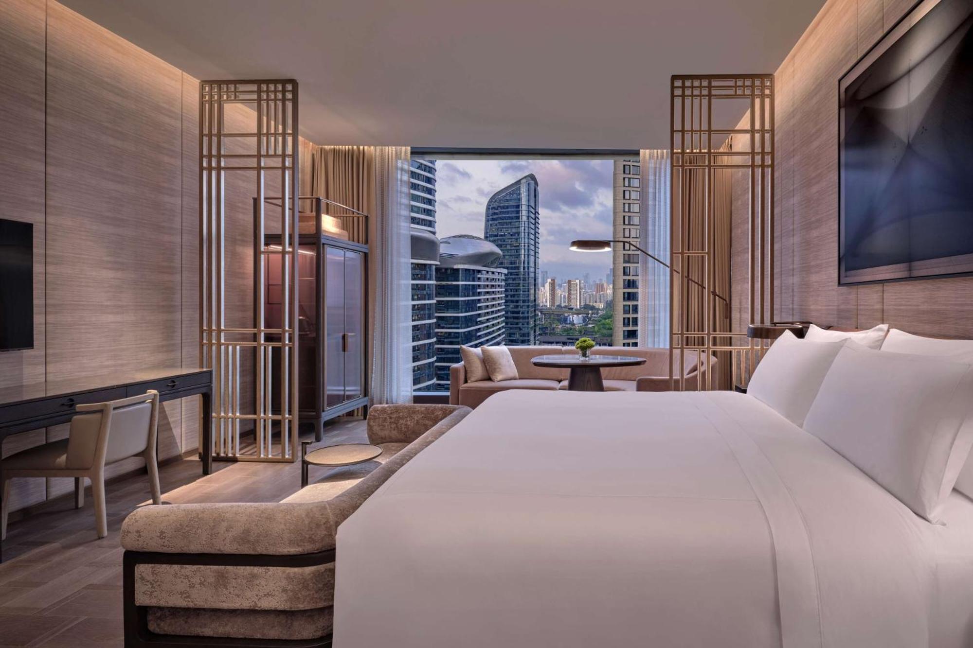 Conrad Shenzhen, The First Art Museum Hotel In Greater Bay Area With The Stunning Bay And Sunset View In The Hotel Terrace Esterno foto