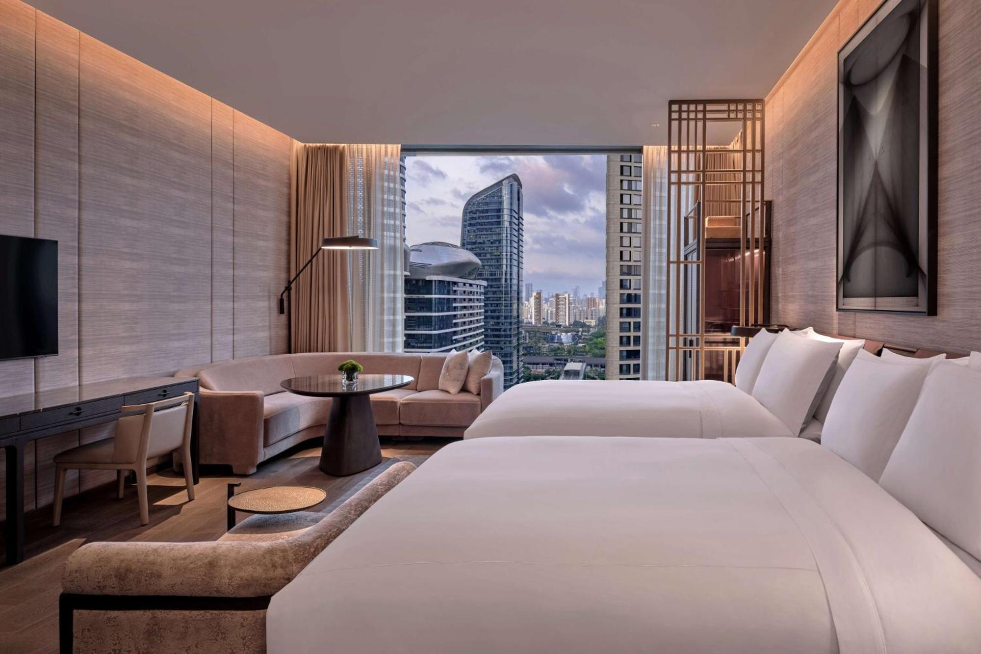 Conrad Shenzhen, The First Art Museum Hotel In Greater Bay Area With The Stunning Bay And Sunset View In The Hotel Terrace Esterno foto