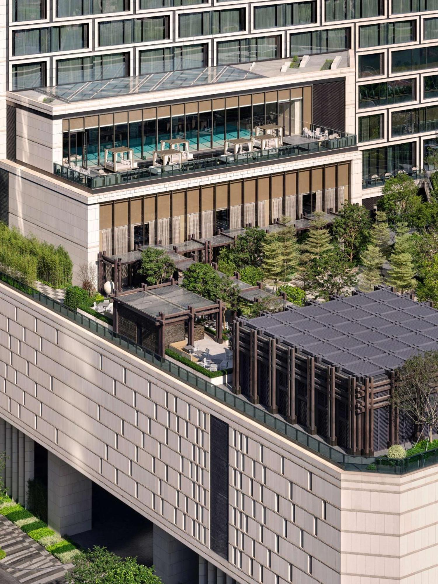 Conrad Shenzhen, The First Art Museum Hotel In Greater Bay Area With The Stunning Bay And Sunset View In The Hotel Terrace Esterno foto